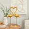 Gold Resin Eclectic Flamingo Sculpture 24" x 15" x 5"